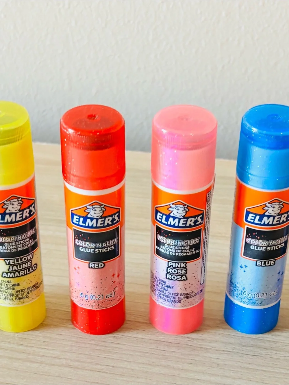 Elmer’s Color’N Glitz Glitter Glue Sticks 6 Colors | Sparkly Craft Glue